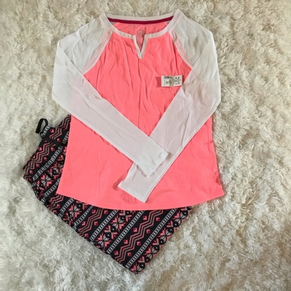 2-Piece Long Sleeve Pink Pajama Set Sz Small, NWT